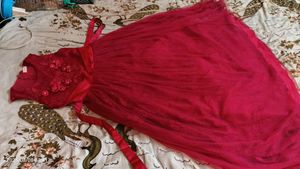 Red Floral Party Dress