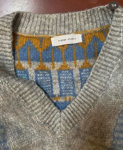 Patterned V-Neck Sweater