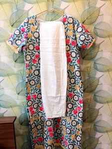 KURTA SET WITH EMBROIDERY &amp; MIRROR WORK. .