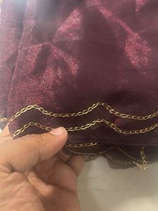 Elegant Maroon Saree