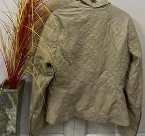 Beige Quilted Jacket