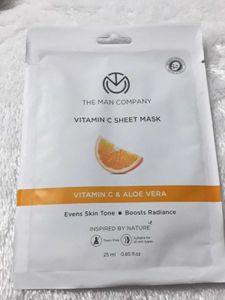 The Man Company Vitamin C Sheet Mask with Hyaluron
