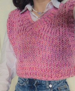 ₹400Pink Knit Sweater Vest