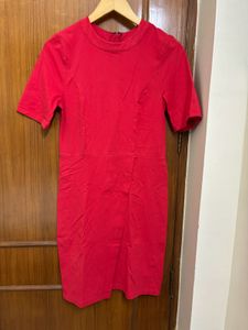 Red Dress with Front Slit
