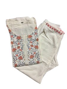 White Embroidered Kurta Set