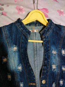 Distressed Denim Vest