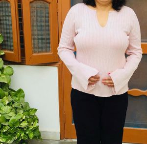 Pink ribbed top 💖