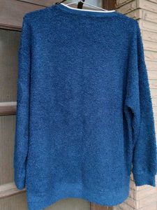 Blue Terry Knit Sweater