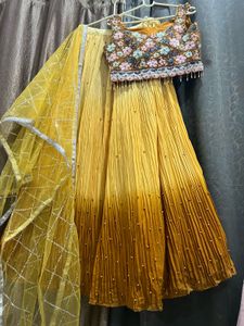 Elegant Yellow Lehenga Choli Set