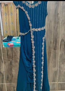 Elegant Blue Ethnic Gown