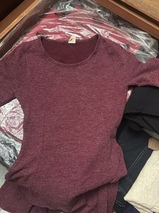 Maroon Long Sleeve Top