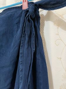 denim wrap skirt