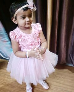 Pink Baby Frock(Only One Time Wore)