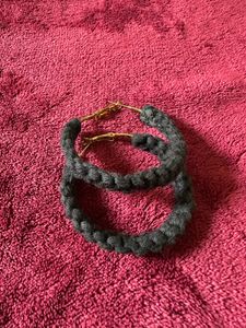 Black Hoop Earrings