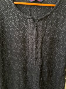 Black Chikankari Kurti