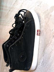 Black Canvas Shoe .