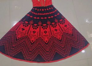 Red &amp; Black Ethnic gown