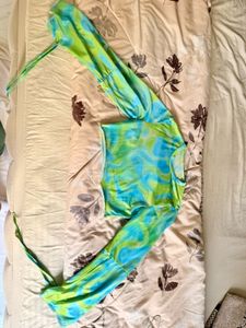 Mesh Sea Green Crop Top