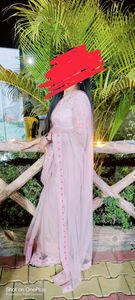 embroidered net saree