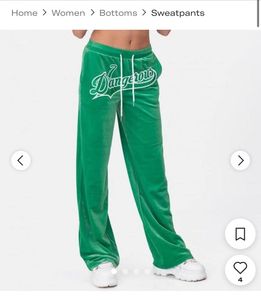 Green Velvet Joggers