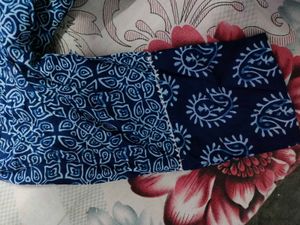 Blue Printed Maxi Dress