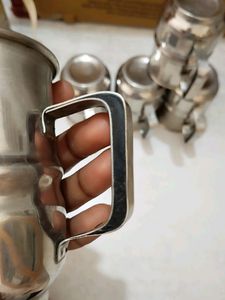 Stainless Steel Cups Set With Bottle