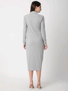 Gray Midi Bodycon Dress
