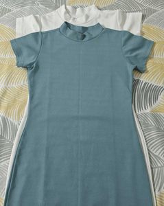 Mock Neck Mini Dress