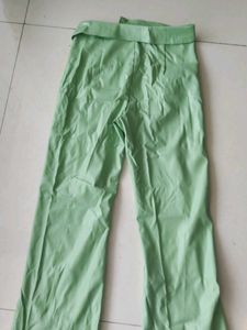 Green leather Pant