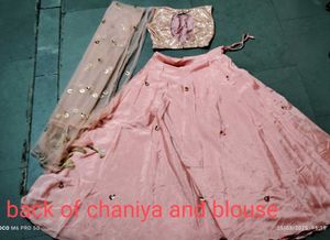 Light Pink Lehenga Choli Set For10 to 15 Year Girl