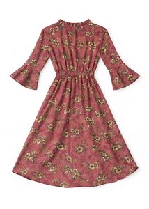 Elegant Floral High-Low Dress💗