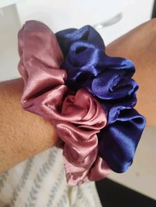 Scrunchies Combo Of 12 Pcs And A Large One