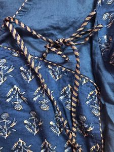 Elegant Blue Printed ANARKALI