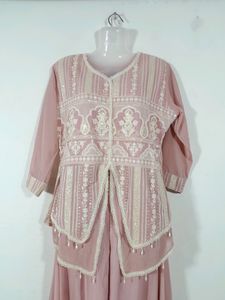 Elomelo Thread Embroidered Kurta Sets(Women&#39;s)