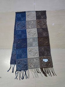 Loewe Wool And Cashmere Anagram Scarf in Brown