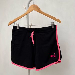 Puma Black & Pink Trim Running Shorts