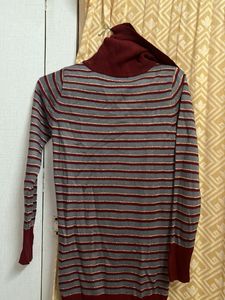 Striped Turtleneck Dress