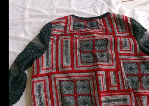 Unique Patterned Long Sleeve Top