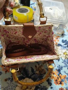 Mauritius Bamboo Bags With Wooden Handle