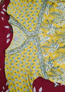 Yellow Floral Kurta Set