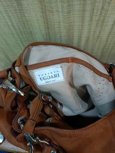 Imported Brown Leather Handbag