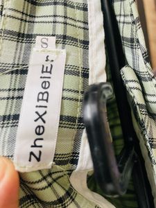 Green Checked Trouser For Women