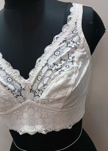 White cotton bra...36C