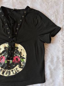 Shein Black 'Romantic' T-shirt