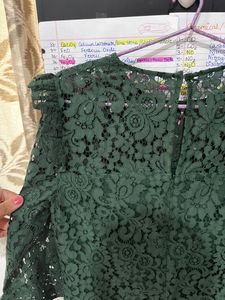 Green Net Dress, Super Trendy