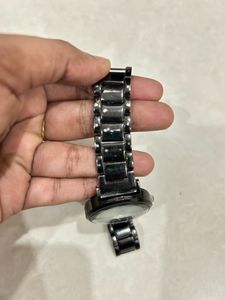 Ladies Black Metal Watch