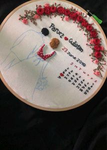 Custom Embroidered Wedding Hoop