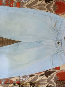 Light Blue Flared Denim Jeans