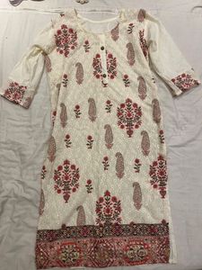 Elegant Floral Print Kurta