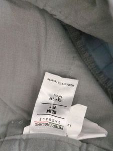 Light Blue Checks Cotton Pant (Men&#39;s)